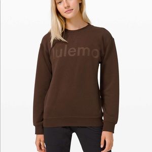Lululemon brown earth all yours graphic crew